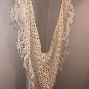 White soft scarf